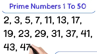 Prime Numbers 1 to 50 | List of Prime Numbers 1 to 50