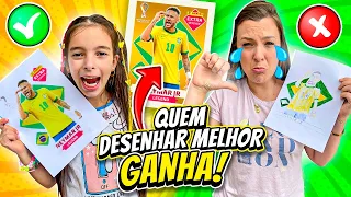 QUEM FIZER O MELHOR DESENHO DA FIGURINHA NEYMAR LENDÁRIO DA COPA GANHA 😍 JÉSSICA GODAR E LAURINHA