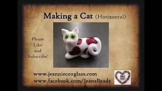 Making a Horizontal Cat Bead with Lampwork Glass by Jeannie Cox