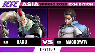 Haru (Jack) vs MacroyaTV (Hworang) ICFC TEKKEN Asia: Spring 2022 - Exhibitions