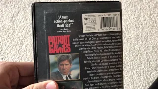 Patriot Games 1992 VHS