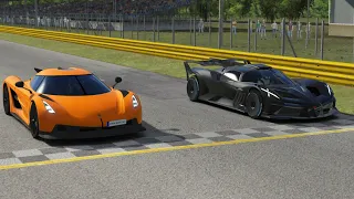 Koenigsegg Jesko Absolut vs Bugatti Bolide at Monza Full Course