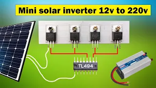 Make mini solar Inverter at home, Make Powerful 12v to 220v Inverter