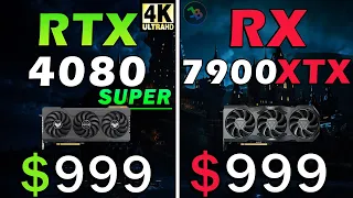 RTX 4080 Super vs RX 7900 XTX | REAL Test in 10 Games | 4K | Rasterization, RT, DLSS, FSR3, FG