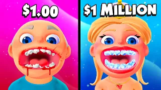 Getting DIAMOND TEETH For $1 MILLION! - VR Dentist Simulator