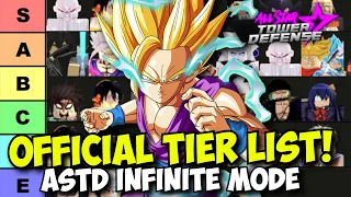 New OFFICIAL ASTD Infinite Mode Tier List! (Best Infinite Mode Units)