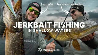 Jerkbait fishing in shallow water with Sean Witt & Frans van der Putte | Sportfishtackle.com