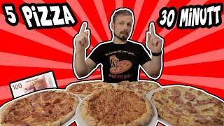 Spiser FEM Pizza på 30 Minutter! - Mett for en hundrings? Ep. 59