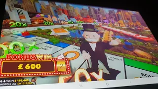 Monopoly Live: X1461 10x multiplier 4 rolls. Big win!