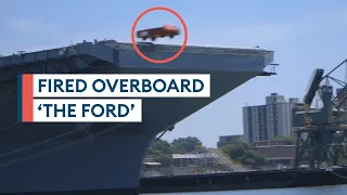Is it a truck - is it a plane?! Find out what was fired from world's largest warship