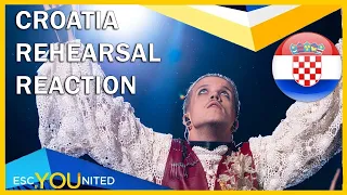 CROATIA REACTION: First Rehearsal - Baby Lasagna "Rim Tim Tagi Dim" - Eurovision 2024