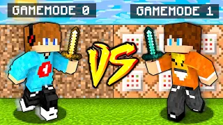 GAMEMODE 0 vs GAMEMODE 1 | BAZA vs BAZA | Minecraft CHALLANGE z SmileSlow!