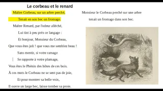 Explication de la fable : Le corbeau et le renard en CE2