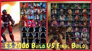 Mortal Kombat Armageddon E3 2006 Build Vs Final Build