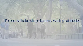 A Message of Gratitude to Our Scholarship Donors