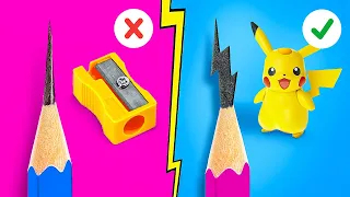 Easy & Fun ART HACKS || Impress your Teacher! Rich vs Broke Drawing Battle by 123GO! GLOBAL