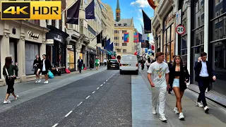 London Midweek Romantic Walk | Summer Walking Tour in Posh London [4K HDR]