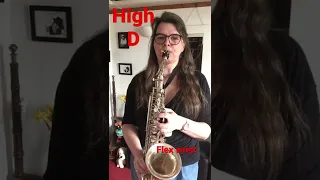 High D on ALTO SAX - palm key fingering and technique