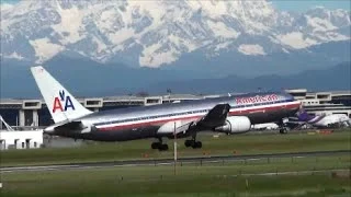 Milan Malpensa Plane Spotting. American Airlines Boeing 767 Takeoff and Landing