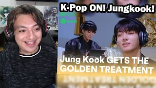 Jung Kook GOLDEN RELAX ROOM Reaction (K-Pop ON! Spotify with Jungkook)