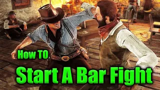 HOW TO START A BAR FIGHT!!! Red Dead Redemption 2 PS4