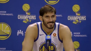 Omri Casspi on Shooting Contest with Steph Curry & Future with Warriors - 2017 18 Warriors Media Day