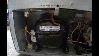Cutting open a failed LG refrigerator compressor