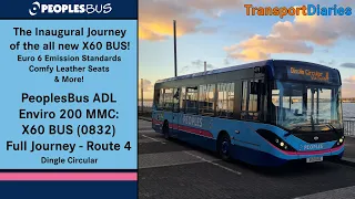 Inaugural Journey of the all new X60 BUS! PeoplesBus ADL Enviro 200 MMC: X60 BUS