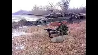 Ополченцы ДНР обстреливают из АГС ВСУ DNR militia shelled from AGS APU