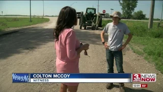 Witness captures slow speed tractor chase