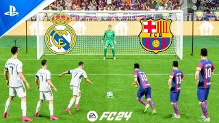 Real Madrid vs FC Barcelona | UCL FINAL | Ronaldo vs Messi | FC 24 Penalty Shootout - PS5 Gameplay