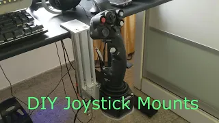 Joystick HOTAS Table Mounts DIY! [Machining Drawings + Links in Description!]