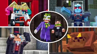 Minecraft x Batman DLC - All Bosses Fight Gameplay