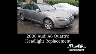 PA 2006 Audi A6 Quattro, Headlight Replacement