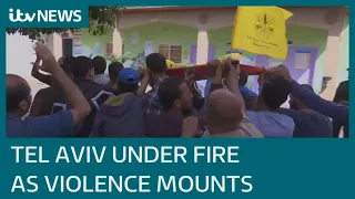 Tel Aviv under fire and Gaza Tower block hit by air strike as violence mounts | ITV News