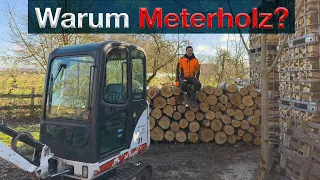 Meterholz Vor- und Nachteile  Brennholz in Meter, warum machen wir das so? #firewood #brennholz