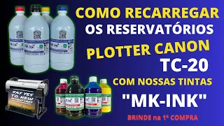 ✅COMO RECARRREGAR TANK DA PLOTTER CANON TC-20, PFI-050 COM NOSSA TINTA PIGMENTADA DA MK-INK