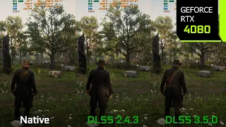 Red Dead Redemption 2 | RTX 4080 4K DLSS 2.4.3 vs DLSS 3.5.0 - Image Quality/Performance Comparison