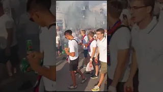 TORCIDA SPLIT ( korteo Hajduk - Paok 10.08.23 )