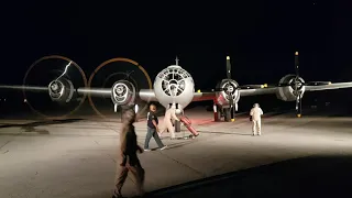 B-29 Superfortress "FIFI" - Night Run Engine Start Up