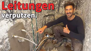 Sanitärleitungen verputzen und fixieren - Haus in Portugal restaurieren!