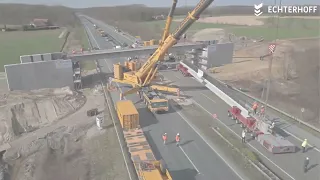 Deutschland-Premiere im Brückenbau auf der Autobahn A1