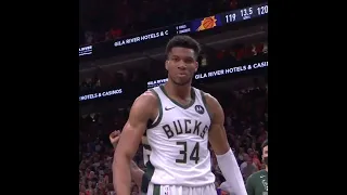 Giannis flexes after slamming home alley-oop dagger vs. Suns | #Shorts