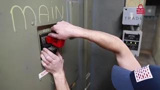 Oversize Circuit Breaker Lockout Installation for Lock Out Tagout