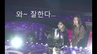 4K_트와이스 리액션 (Twice Reaction)  세븐틴 무대 ( Seventeen stage) @180214 가온뮤직어워드