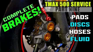 Complete Motorcycle Brake System Service & Malossi Upgrades! : TMAX 500 Service Series Part 9