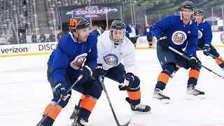 New York Islanders Stadium Series practice