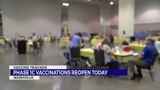 Registration reopens Friday for Phase 1c of COVID-19 vaccinations in Nashville