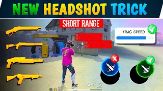 Free fire new headshot trick 🔥 || Free fire headshot setting in tamil || Short range headshot trick