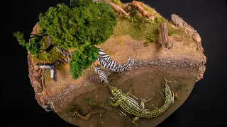 Minibricks: Crocodile hunting zebra / Wild animals